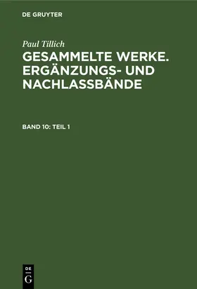 Tillich / Sturm |  Teil 1 | Buch |  Sack Fachmedien