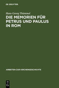 Thümmel |  Die Memorien für Petrus und Paulus in Rom | Buch |  Sack Fachmedien