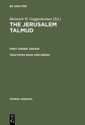 Guggenheimer |  Tractates Peah and Demay | Buch |  Sack Fachmedien