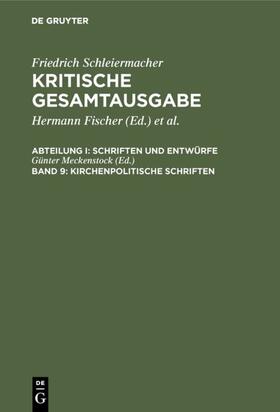 Meckenstock | Kirchenpolitische Schriften | Buch | 978-3-11-016894-5 | sack.de