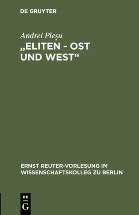 Plesu |  "Eliten - Ost und West" | Buch |  Sack Fachmedien