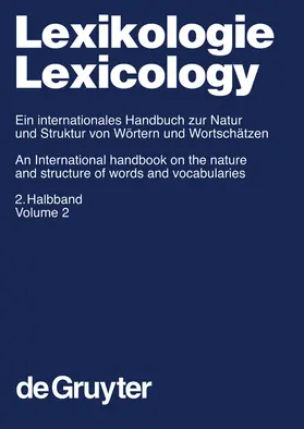Cruse / Lutzeier / Hundsnurscher | Lexikologie / Lexicology. 2. Halbband | Buch | 978-3-11-017147-1 | www.sack.de