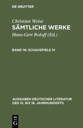 Roloff / Kura |  Schauspiele III | Buch |  Sack Fachmedien