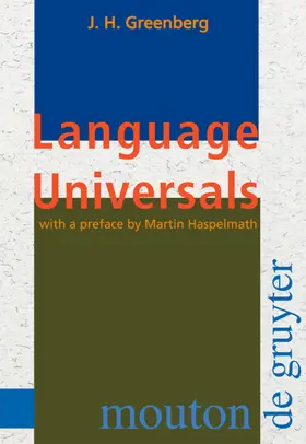 Greenberg |  Language Universals | Buch |  Sack Fachmedien