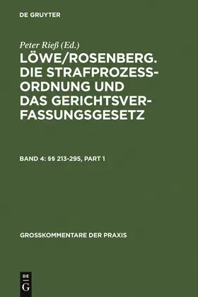 Gollwitzer |  §§ 213-295 | Buch |  Sack Fachmedien