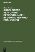 Baeskow |  Abgeleitete Personenbezeichnungen im Deutschen und Englischen | Buch |  Sack Fachmedien