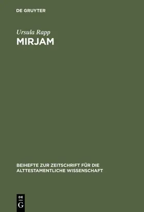 Rapp |  Mirjam | Buch |  Sack Fachmedien