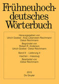 Anderson / Reichmann / Goebel |  Frühneuhochdeutsches Wörterbuch, Band 9/Lieferung 4, machen - maszeug | Buch |  Sack Fachmedien