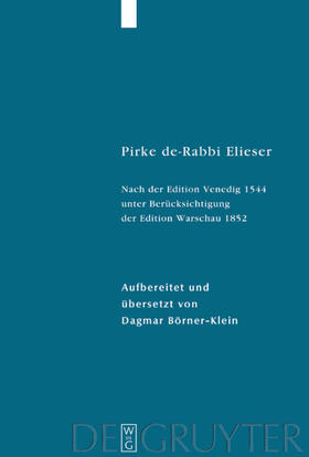 Börner-Klein |  Pirke de-Rabbi Elieser | Buch |  Sack Fachmedien