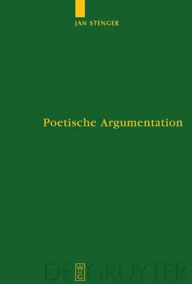 Stenger |  Poetische Argumentation | Buch |  Sack Fachmedien