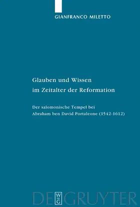 Miletto | Glauben und Wissen im Zeitalter der Reformation | Buch | 978-3-11-018150-0 | www.sack.de