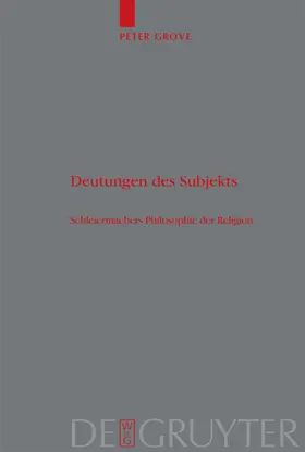 Grove |  Deutungen des Subjekts | Buch |  Sack Fachmedien