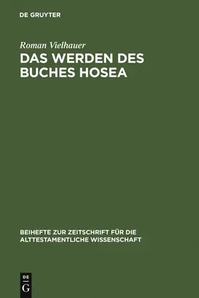 Vielhauer |  Das Werden des Buches Hosea | Buch |  Sack Fachmedien
