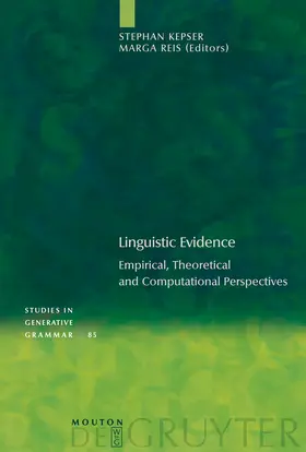 Reis / Kepser |  Linguistic Evidence | Buch |  Sack Fachmedien