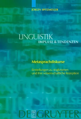 Spitzmüller |  Metasprachdiskurse | Buch |  Sack Fachmedien