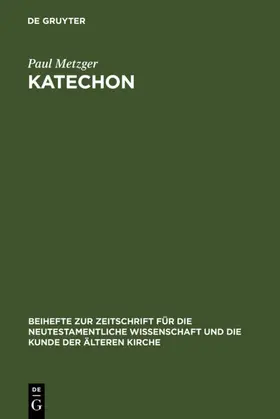 Metzger |  Katechon | Buch |  Sack Fachmedien