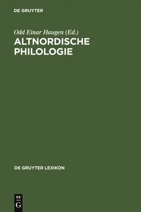 Haugen | Altnordische Philologie | Buch | 978-3-11-018486-0 | www.sack.de