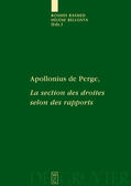 Bellosta / Rashed |  Apollonius de Perge, La section des droites selon des rapports | Buch |  Sack Fachmedien
