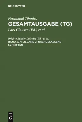 Zander-Lüllwitz / Zander |  Nachgelassene Schriften | Buch |  Sack Fachmedien