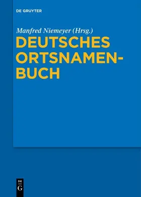 Niemeyer |  Deutsches Ortsnamenbuch | Buch |  Sack Fachmedien