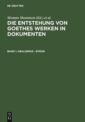 Mommsen |  Abaldemus - Byron | Buch |  Sack Fachmedien