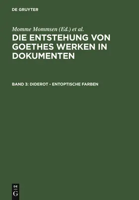 Mommsen |  Diderot - Entoptische Farben | Buch |  Sack Fachmedien