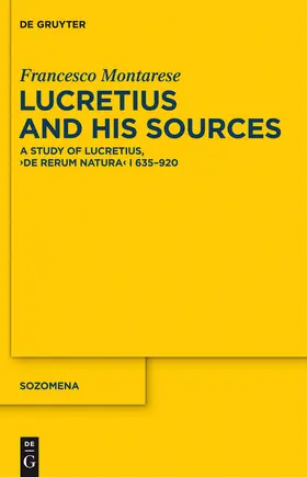 Montarese |  Lucretius and His Sources | Buch |  Sack Fachmedien