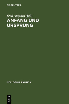 Angehrn | Anfang und Ursprung | Buch | 978-3-11-019480-7 | sack.de