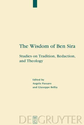 Bellia / Passaro | The Wisdom of Ben Sira | Buch | 978-3-11-019499-9 | sack.de