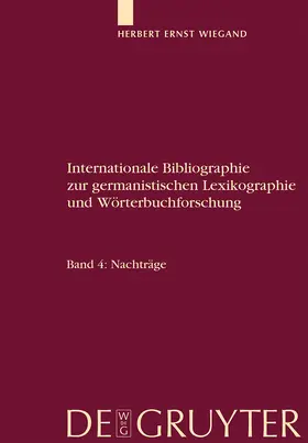 Wiegand | Nachträge | Buch | 978-3-11-019649-8 | sack.de