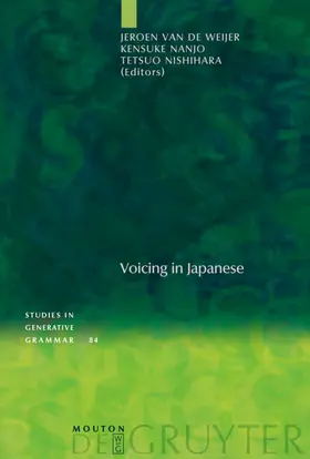 Weijer / Nanjo / Nishihara |  Voicing in Japanese | eBook | Sack Fachmedien