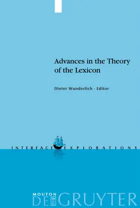 Wunderlich | Advances in the Theory of the Lexicon | E-Book | sack.de