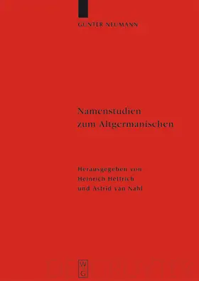 Neumann / van Nahl / Hettrich |  Namenstudien zum Altgermanischen | Buch |  Sack Fachmedien