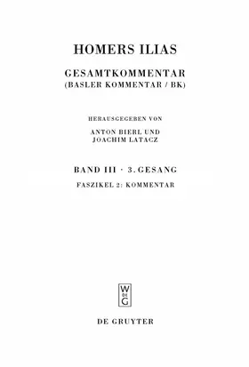 Krieter-Spiro |  Homers Ilias. Dritter Gesang. Kommentar | Buch |  Sack Fachmedien