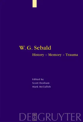 McCulloh / Denham |  W. G. Sebald | eBook | Sack Fachmedien