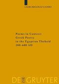 Miguélez-Cavero |  Poems in Context | Buch |  Sack Fachmedien