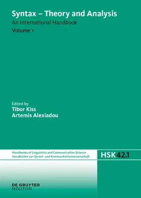Alexiadou / Kiss |  Syntax - Theory and Analysis. Volume 1 | Buch |  Sack Fachmedien