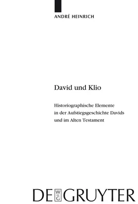 Heinrich | David und Klio | Buch | 978-3-11-020695-1 | sack.de