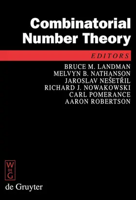 Landman / Nathanson / Nešetril |  Combinatorial Number Theory | eBook | Sack Fachmedien