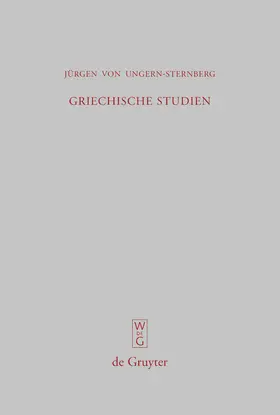 Ungern-Sternberg |  Griechische Studien | Buch |  Sack Fachmedien