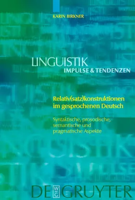 Birkner |  Relativ(satz)konstruktionen im gesprochenen Deutsch | eBook | Sack Fachmedien