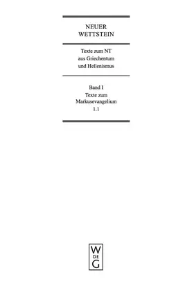 Schnelle |  Texte zum Markusevangelium | eBook | Sack Fachmedien