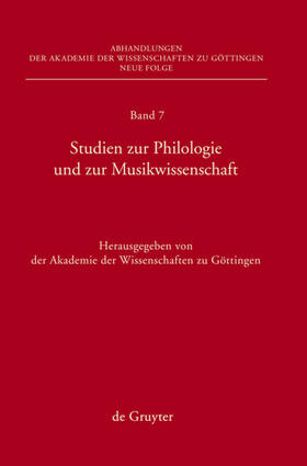  Studien zur Philologie und zur Musikwissenschaft | eBook | Sack Fachmedien