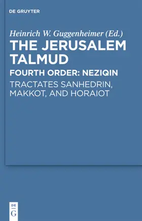 Guggenheimer |  Tractates Sanhedrin, Makkot, and Horaiot | Buch |  Sack Fachmedien