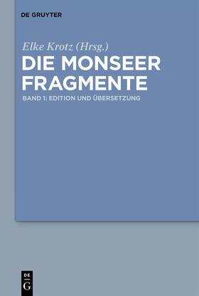 Müller / Krotz | Die Monseer Fragmente 1 + 2 | Buch | 978-3-11-022016-2 | sack.de