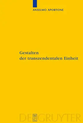 Aportone |  Gestalten der transzendentalen Einheit | eBook | Sack Fachmedien