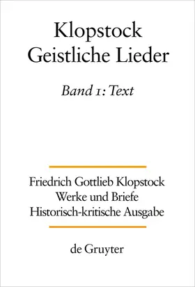 Bolognesi | Klopstock, Friedrich G.: Werke und Briefe | Buch | 978-3-11-022206-7 | www.sack.de
