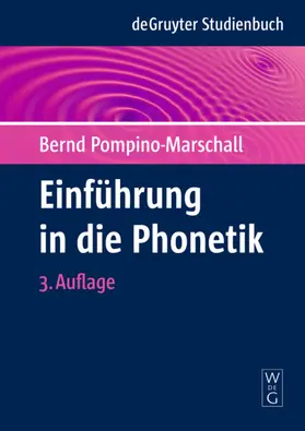 Pompino-Marschall | Einführung in die Phonetik | E-Book | www.sack.de