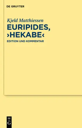 Matthiessen |  Euripides, "Hekabe" | eBook | Sack Fachmedien