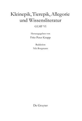 Knapp | Kleinepik, Tierepik, Allegorie und Wissensliteratur | Buch | 978-3-11-022976-9 | sack.de